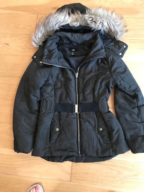 ladies dark green padded coat
